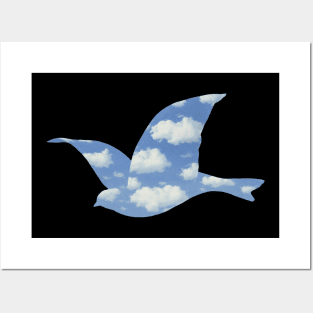 MAGRITTE FLYING BIRD Posters and Art